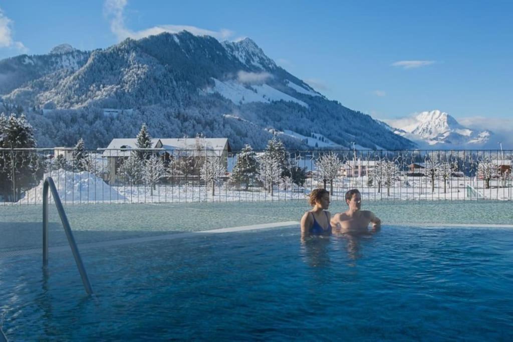 Confortable Chalet Avec Magnifique Vue En Gruyere. Charmey Zewnętrze zdjęcie
