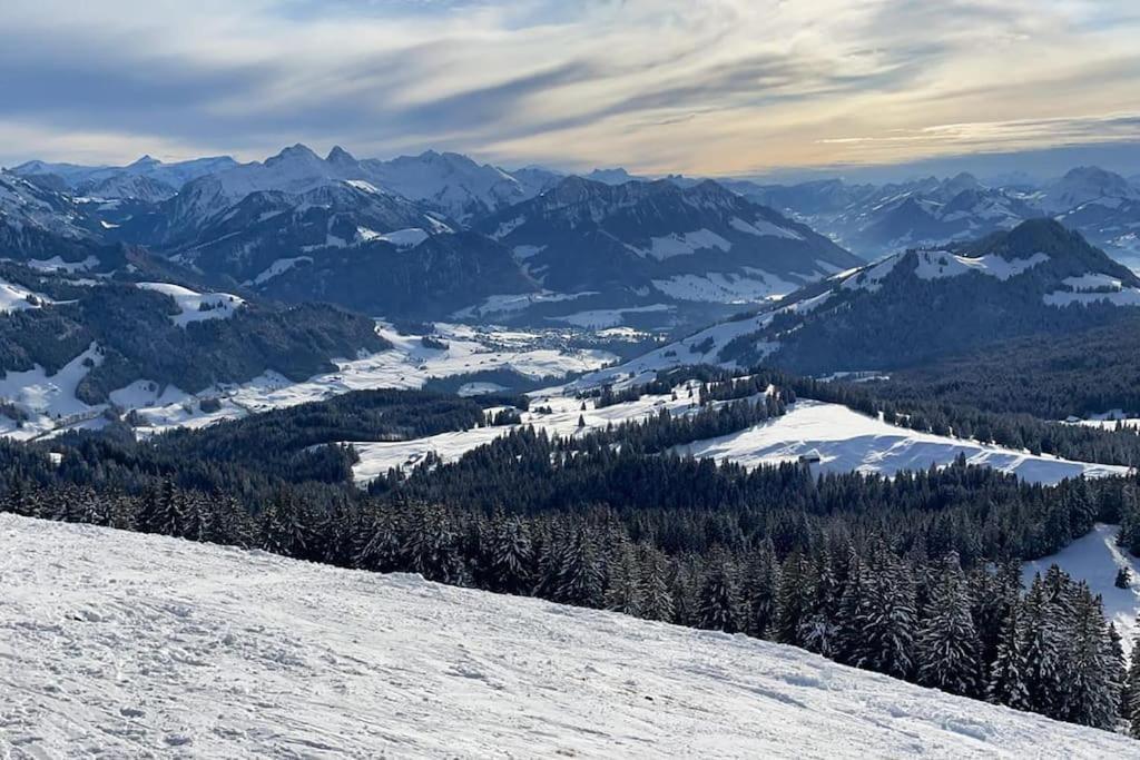 Confortable Chalet Avec Magnifique Vue En Gruyere. Charmey Zewnętrze zdjęcie